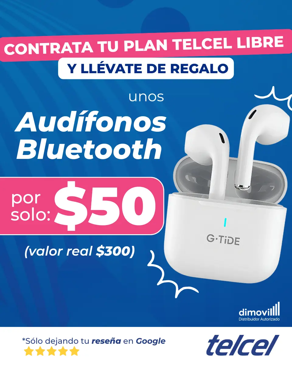 plan telcel libre y recibe unos audífonos