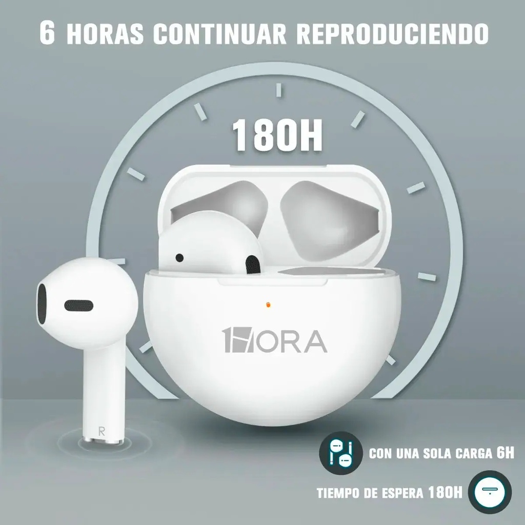 AUDIFONOS INAL 1HORA AUT204 BLANCO