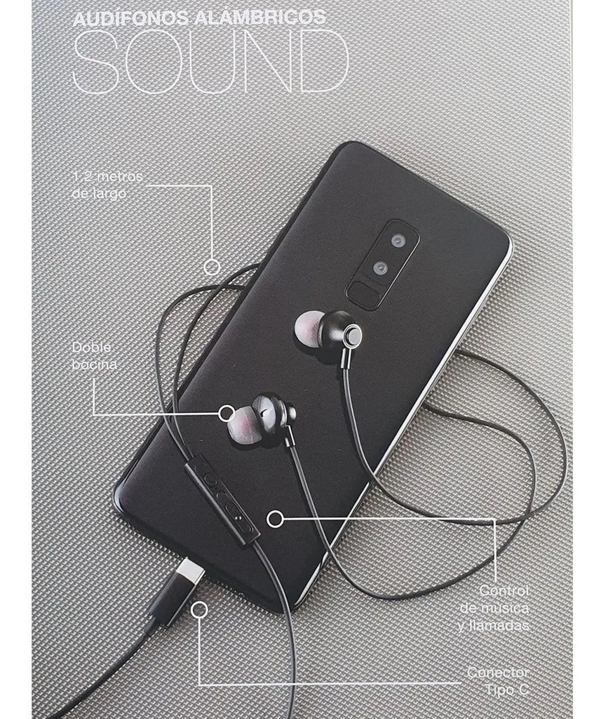 AUDIFONOS ALAMBRICOS MOBO SOUND TIPO-C NGO