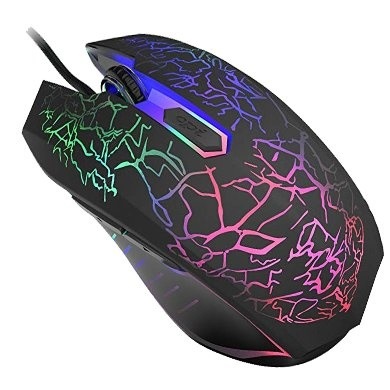 MOUSE USB GAMER, BACKLIGHT MULTICOLOR, NEGRO