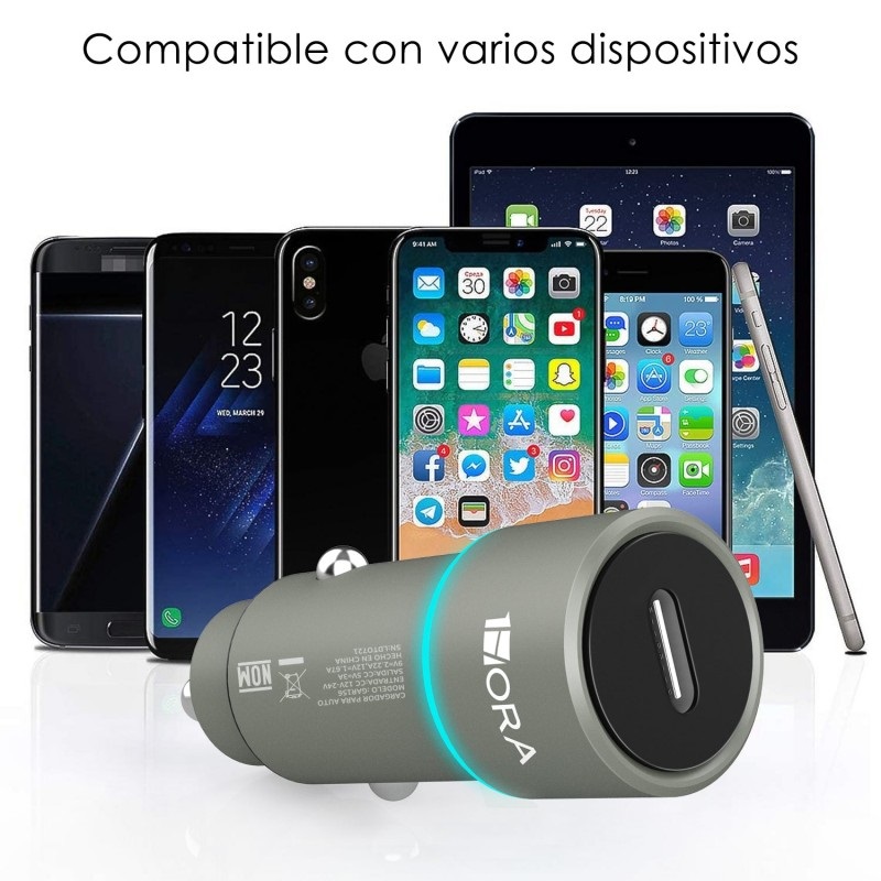 CARGADOR P/AUTO TIPO C 1HORA GAR156