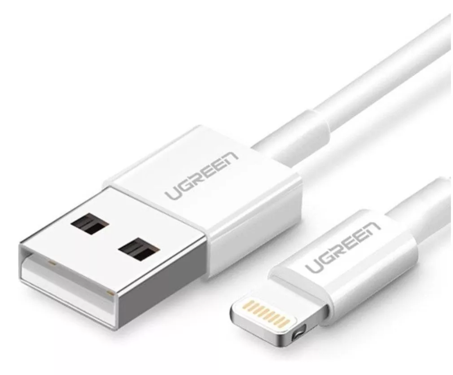 CABLE UGREEN TIPO-USB A TIPO-LIGHTNING 1M