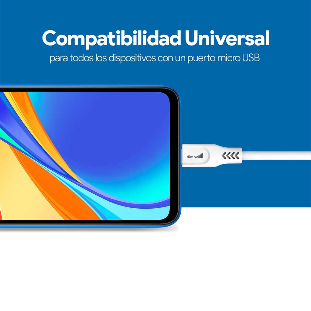 CABLE DIMOVIL MICRO USB 3.1A 1.2M