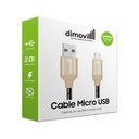 CABLE DIMOVIL MICRO USB 2A 2M CAUCHO