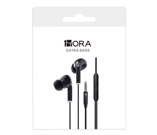AUDIFONO 1HORA AUT123 3.5MM NEGRO