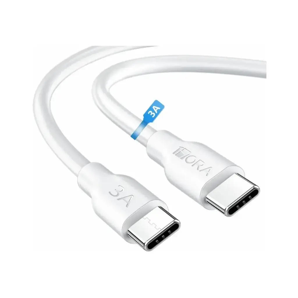 CABLE TIPO C A TIPO C 3A 1M 1HORA BLANCO