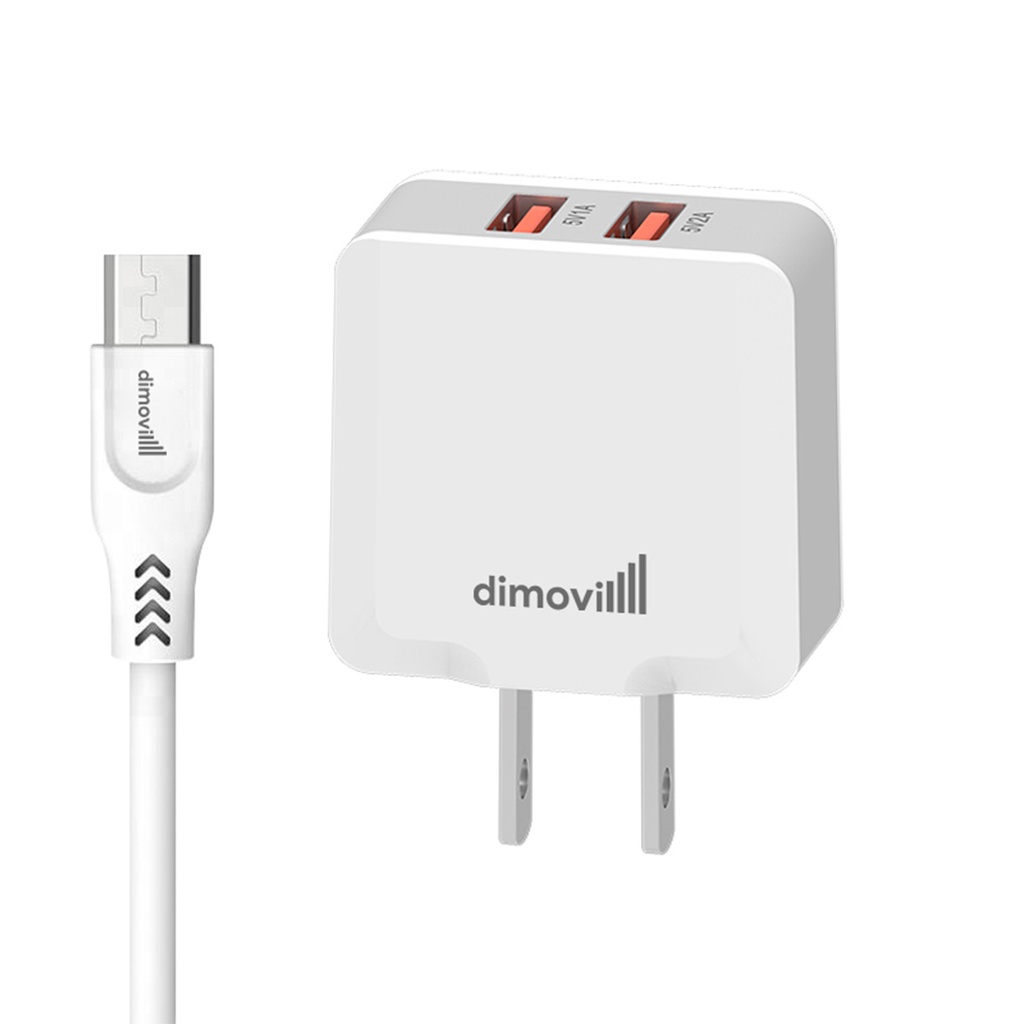 CARGADOR+CABLE DIMOVIL A114V USB-A-V8 3.0A