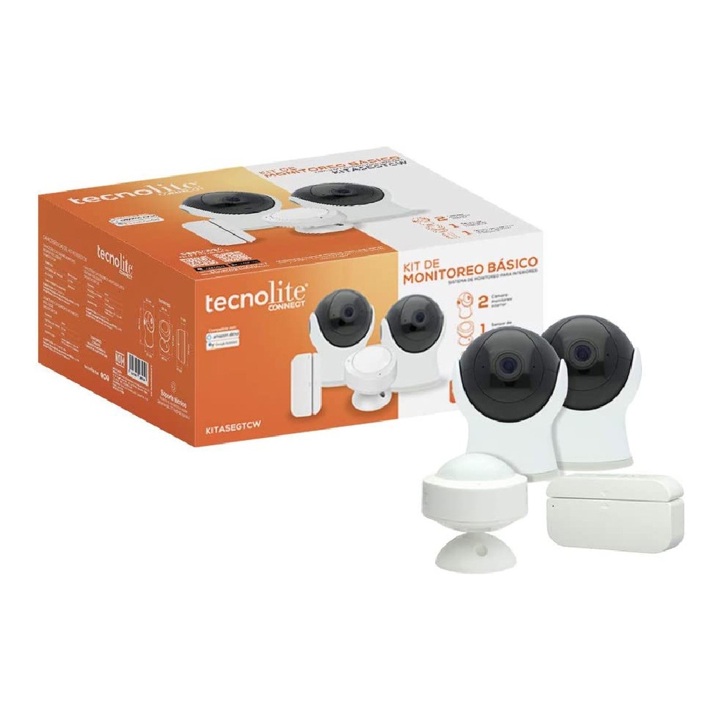 KIT TECNOLITE 2CAMARA SIRENA SENS/PV SENS MOV
