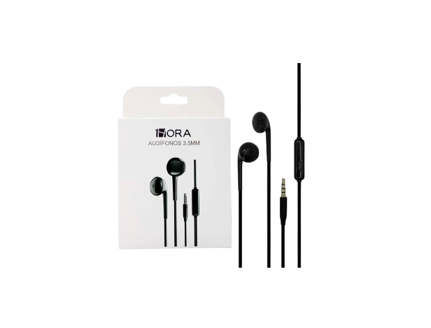 AUDIFONO 1HORA AUT117 3.5MM NEGRO