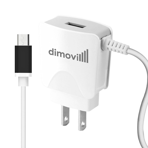 CARGADOR DIMOVIL A03V8 MICROUSB-A-V8 2.1A 1.2M