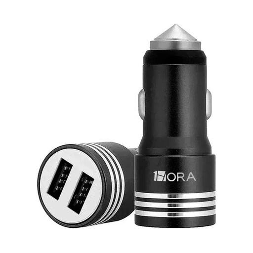 [GAR108] PLUG-IN 1H GAR108 2PUERTOS-P/AUTO NEGRO