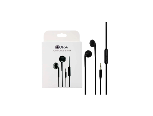 [AUT117] AUDIFONO 1HORA AUT117 3.5MM NEGRO