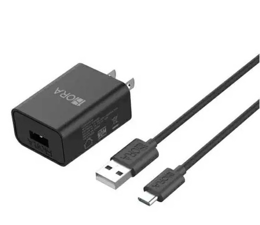 [GAR080N] CARGADOR C/CABLE TIPO C 1HORA GAR080 NEGRO