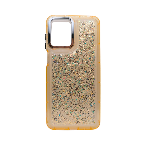 FDA MOTO E13 ARMOR-360-BRILLOS DORADO